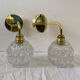 Pair of vintage globe wall sconces
