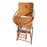 Chaise haute bébé vintage en bois