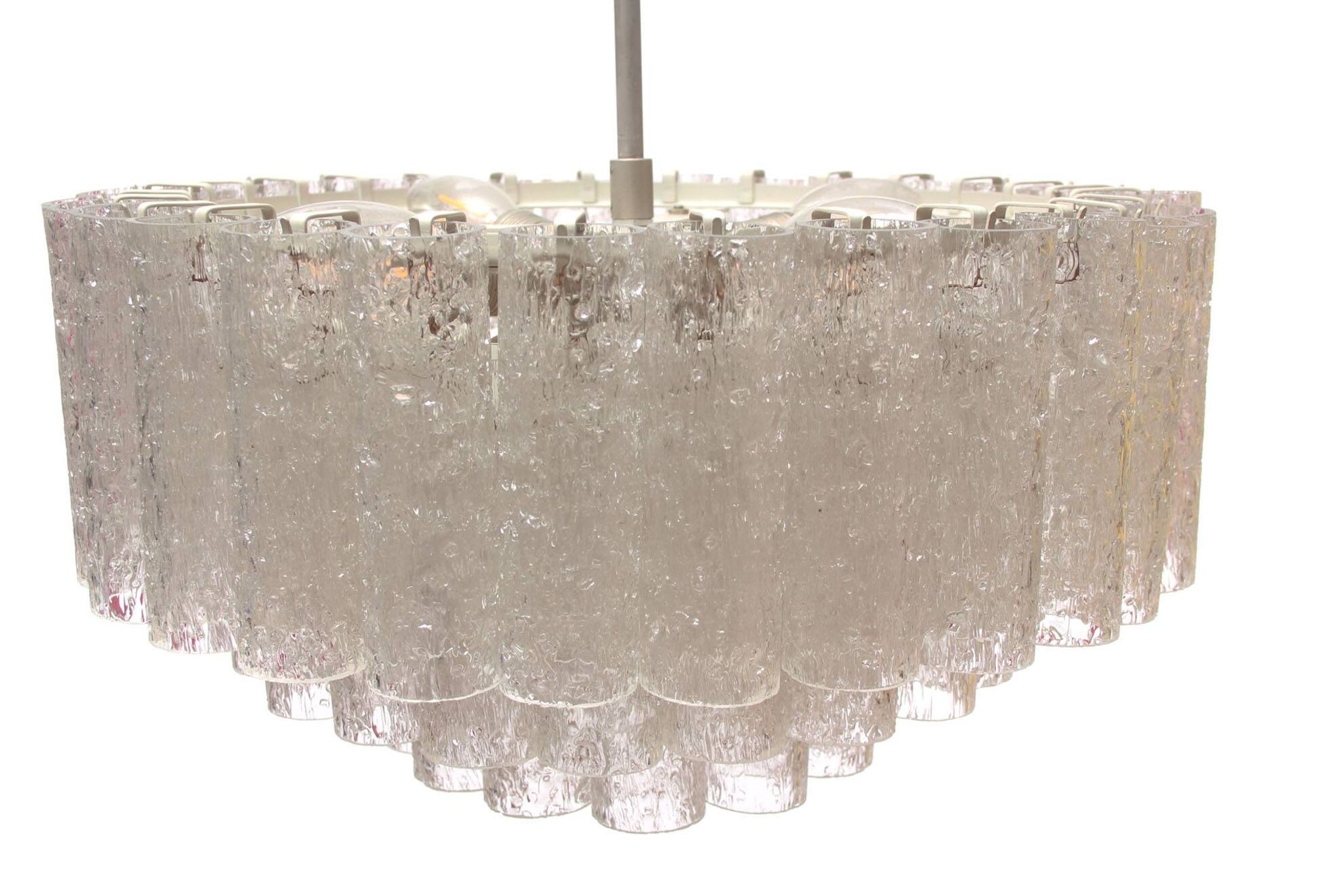 German 1960s chandelier with 60 cristall glass tubes