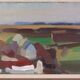 Paysage abstrait/cubiste par Gösta Stawåsen