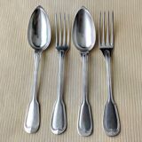 Set of 4 table cutlery sets including 2 Christofle