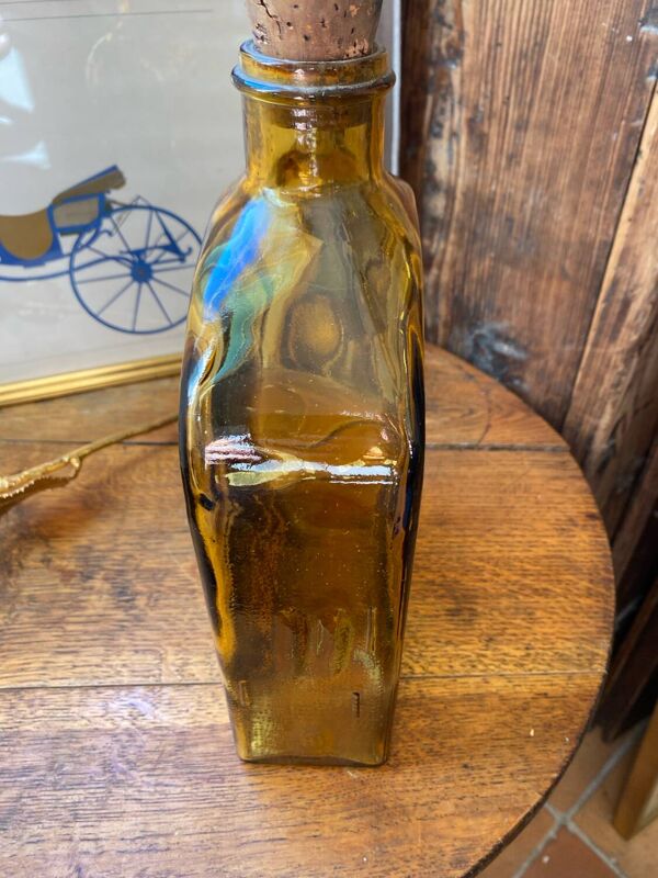 Bouteille / vase en verre d’art décorative design  Helen Tynell