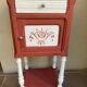 Vintage Lys Marble Wood Bedside Table