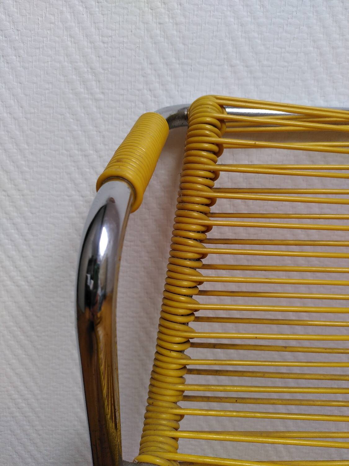 Vintage children's scoubidou armchair