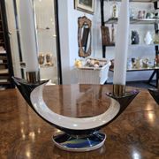 Pair of Verceram electric candlesticks – Space Age design – ceramic