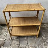 Étagère / console bambou et rotin