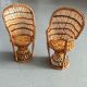 Pair of emmanuelle rattan armchairs 70 years