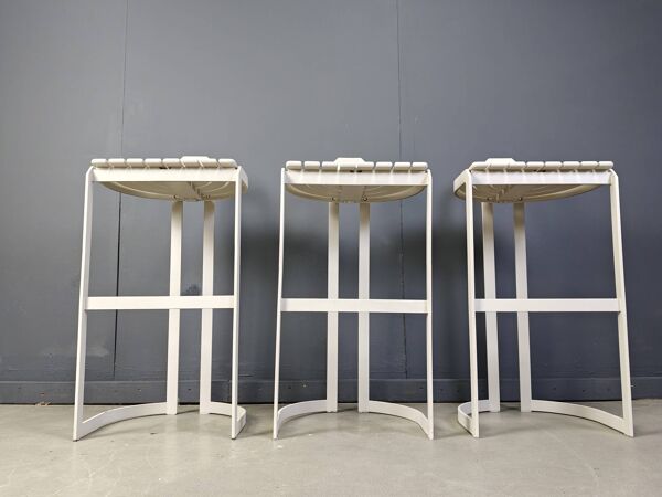 Tabourets de bar vintage par Allmilmö, années 1980, lot de 3