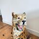 Old leopard faience-ceramic art deco vintage