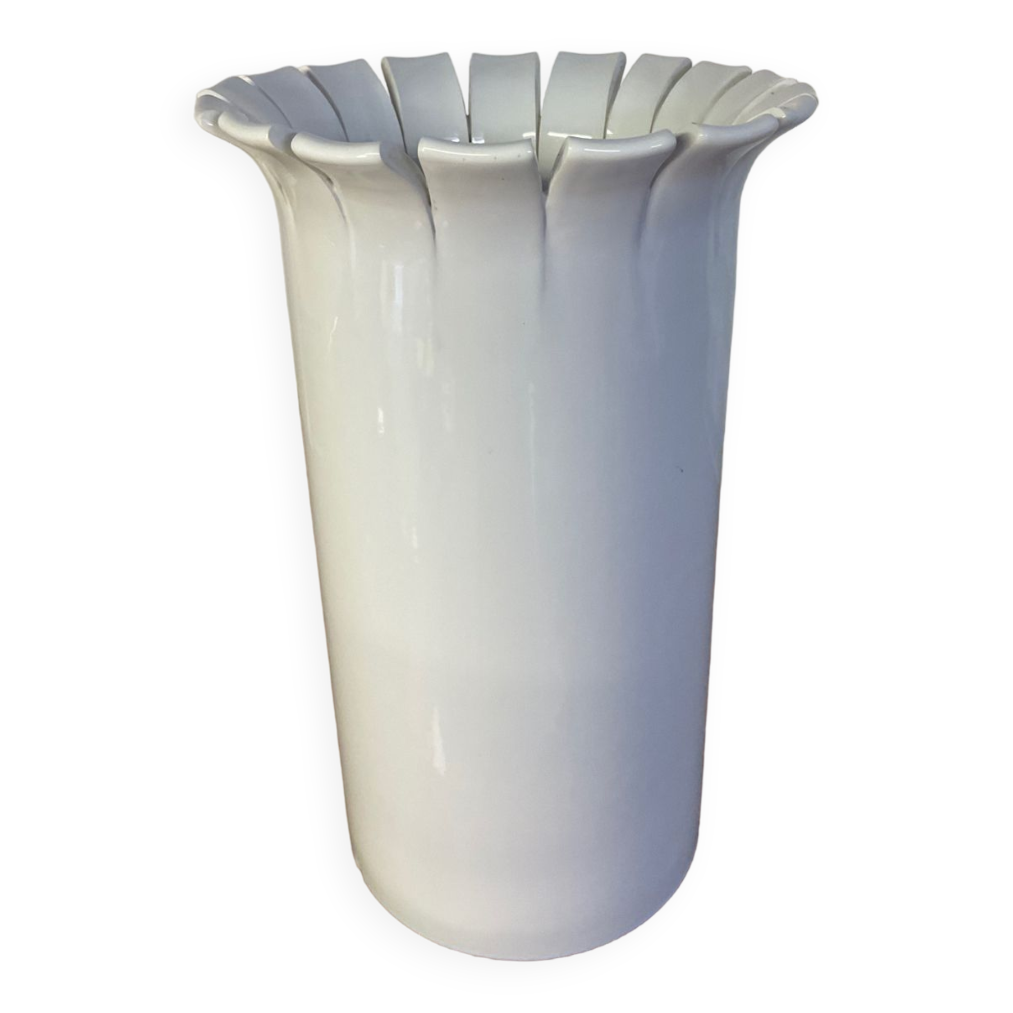 Vintage Italy vase in glazed ceramic