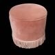 Old pouf box velvet footrest