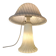 Large mushroom lamp by Peill & Putzler in zebra glass