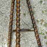 Tripod table with 2 vintage trays 1960 stool