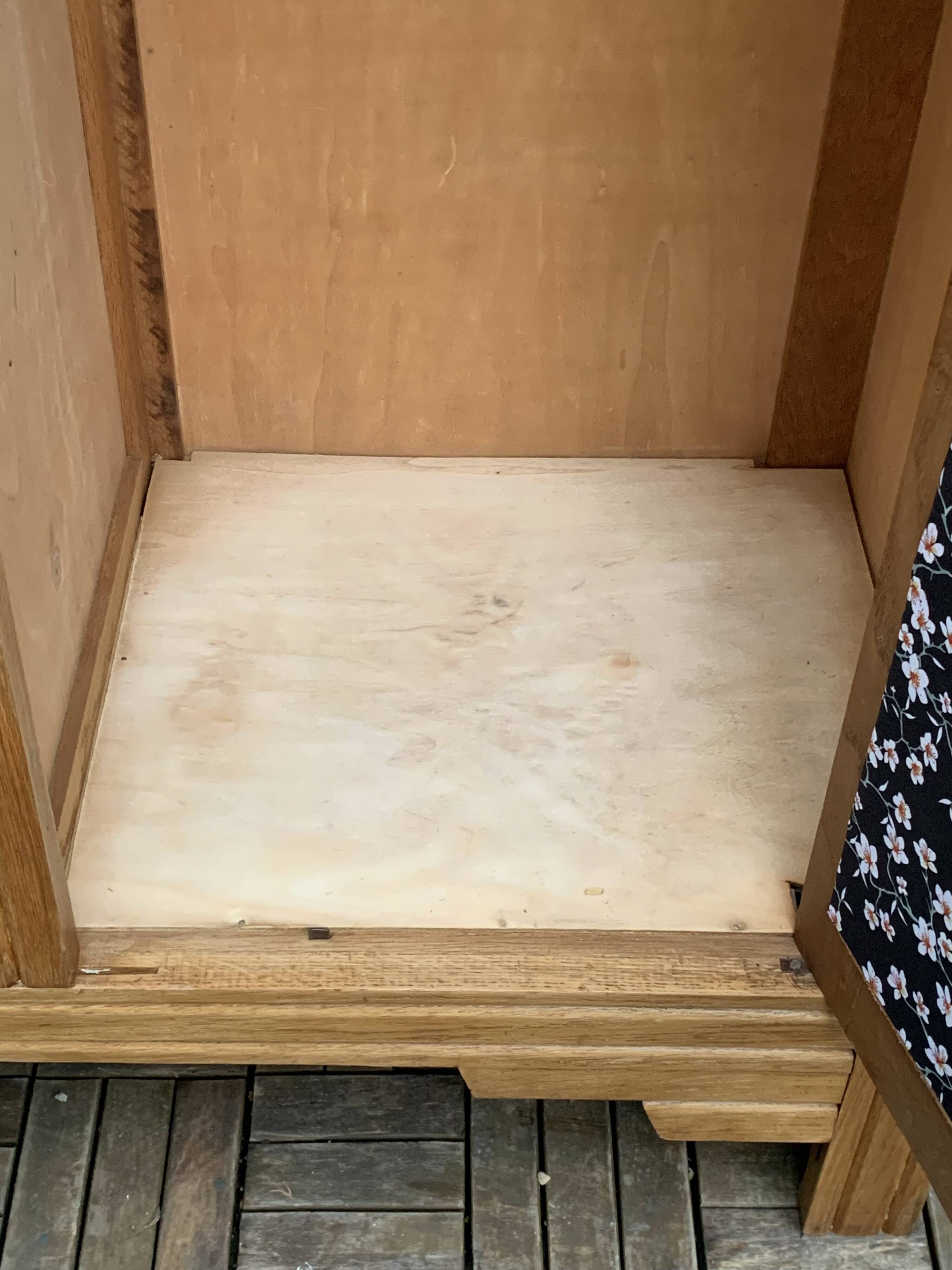 Parisian art deco hotel wardrobe in solid raw oak 1930