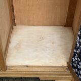 Parisian art deco hotel wardrobe in solid raw oak 1930