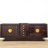 Art Deco sideboard in solid wood and marble