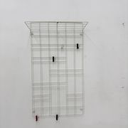 Vintage wire metal wall coat rack , 1960s