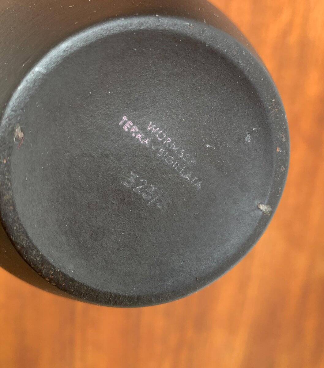 Vintage German vase in ceramic Wormser Terra-Sigillata, set of 2