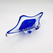 Lot vase and bowl - Josef Hospodka Chribska - Blue Sommerso - 1960