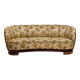Sofa banane - housse florale - pieds en chêne - ébéniste danois - années 1930-1940