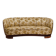 Sofa banane - housse florale - pieds en chêne - ébéniste danois - années 1930-1940