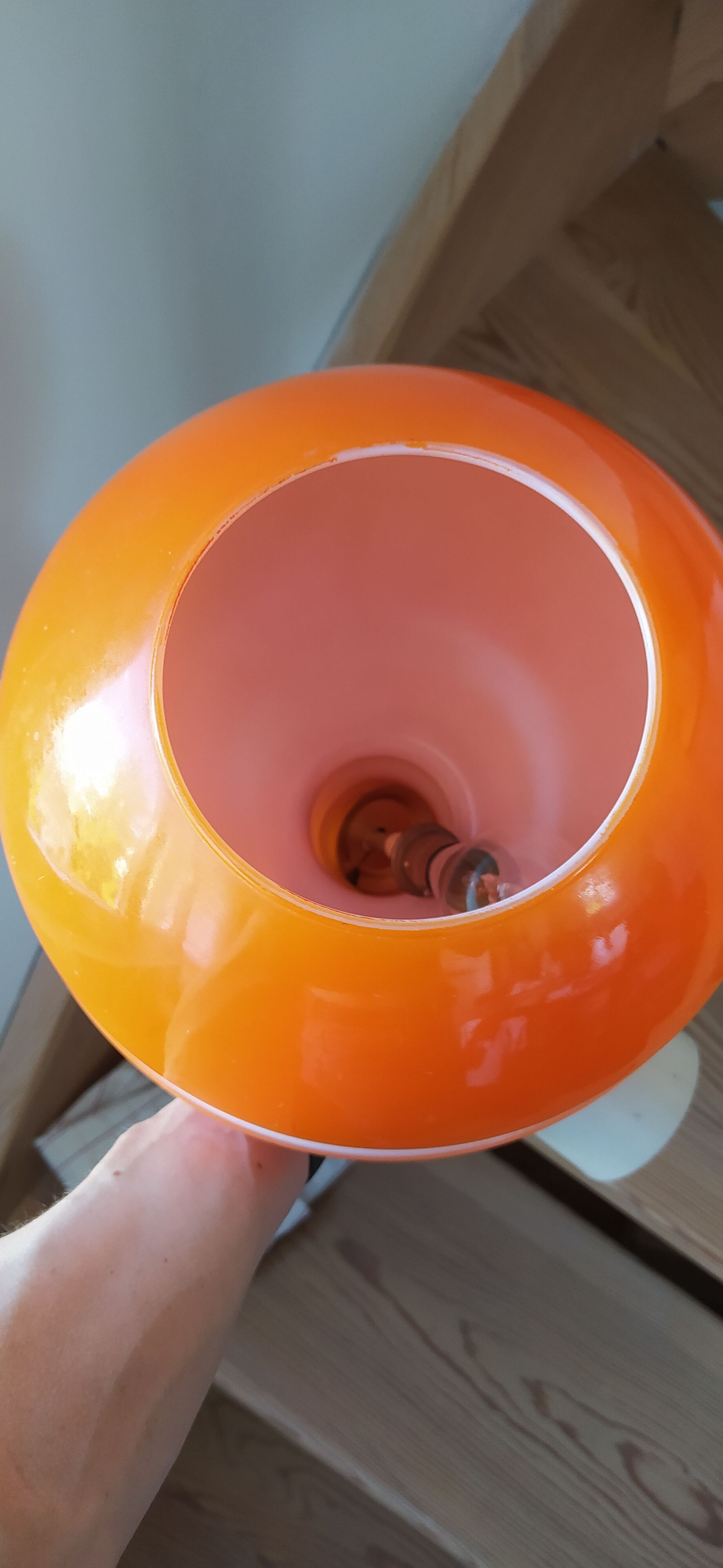 Suspension opaline années 70