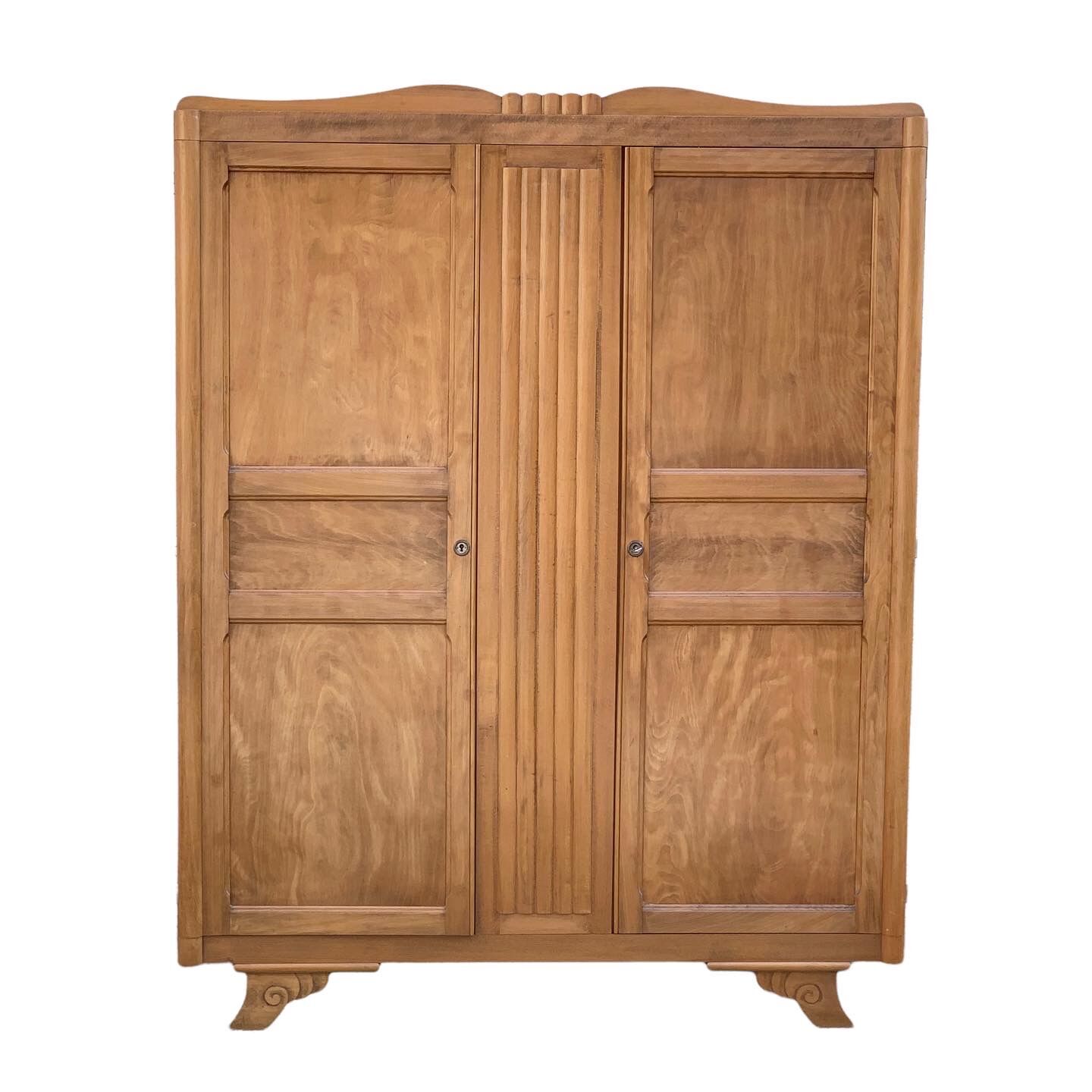 Parisian wardrobe art deco 1930 removable wardrobe beech solid