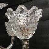 Lustre en verre de Murano transparent