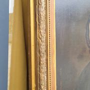 Oil on Canvas Portrait Painting of a Woman Framed 19th Century Signed