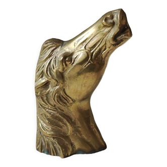 Sculpture decorative horse head in solid brass