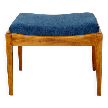 Tabouret en tissu structuré bleu marine Art Déco - 2 pièces disponibles