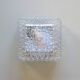 Small square ceiling light wall light in minimalist glass 1970 1980 seventies eighties LAMP-5046