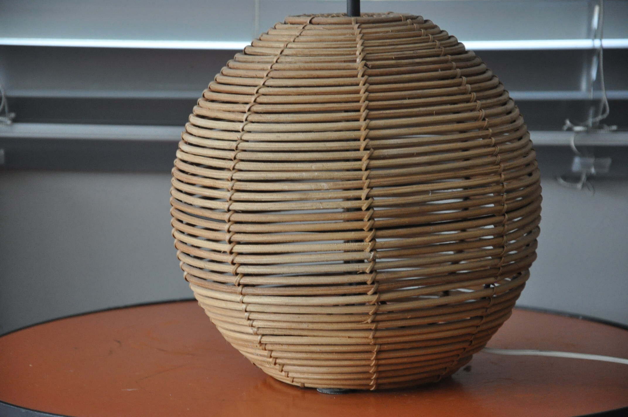 Rattan ball lamp foot
