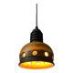 Brown ceramic pendant light Mid-Century, West Germany