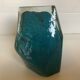 Blue and gold pentagon vase made of glass paste