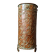 Metal repoussé umbrella stand bohemian country decor