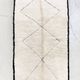 Beni Ouarain Moroccan Berber carpet with diamonds engraved in the weft 2.18x1.21m