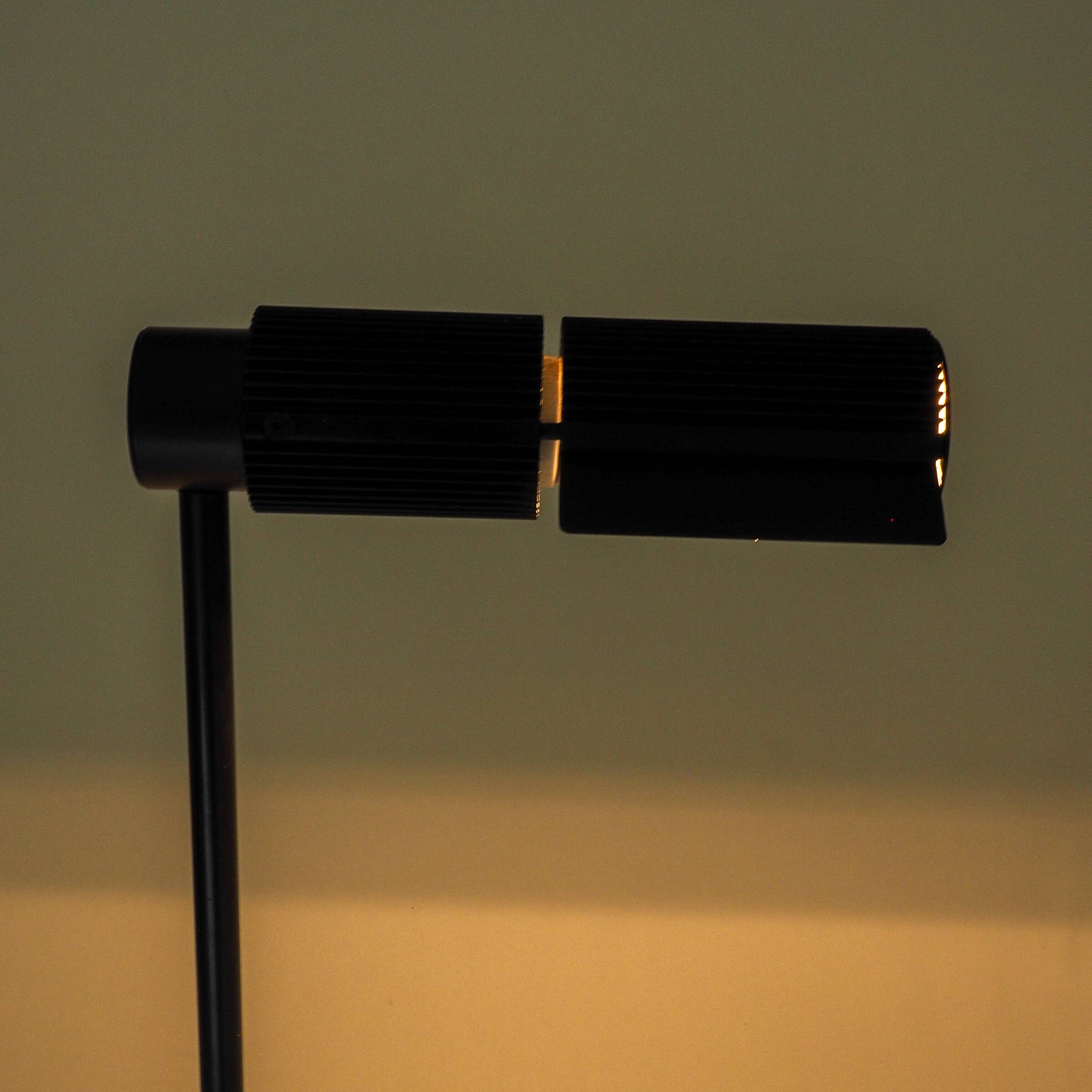 Lampe sur pied Haloprofil 878HR par Viktor Frauenknecht pour Swiss Lamps en noir