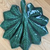 Green leaf service platter Vallauris style