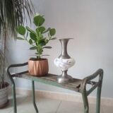 Vintage vase in tin and porcelain