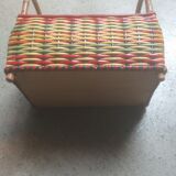 Rattan and scoubidou chest