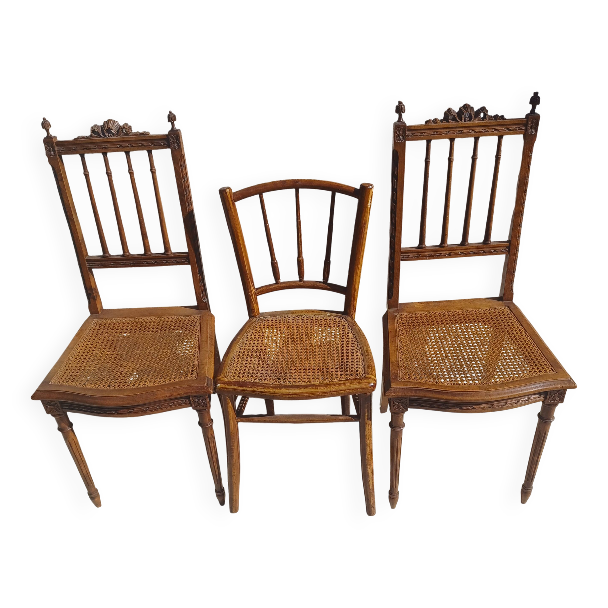 Vintage caned chairs