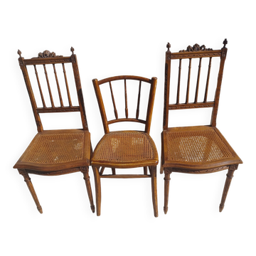 Vintage caned chairs