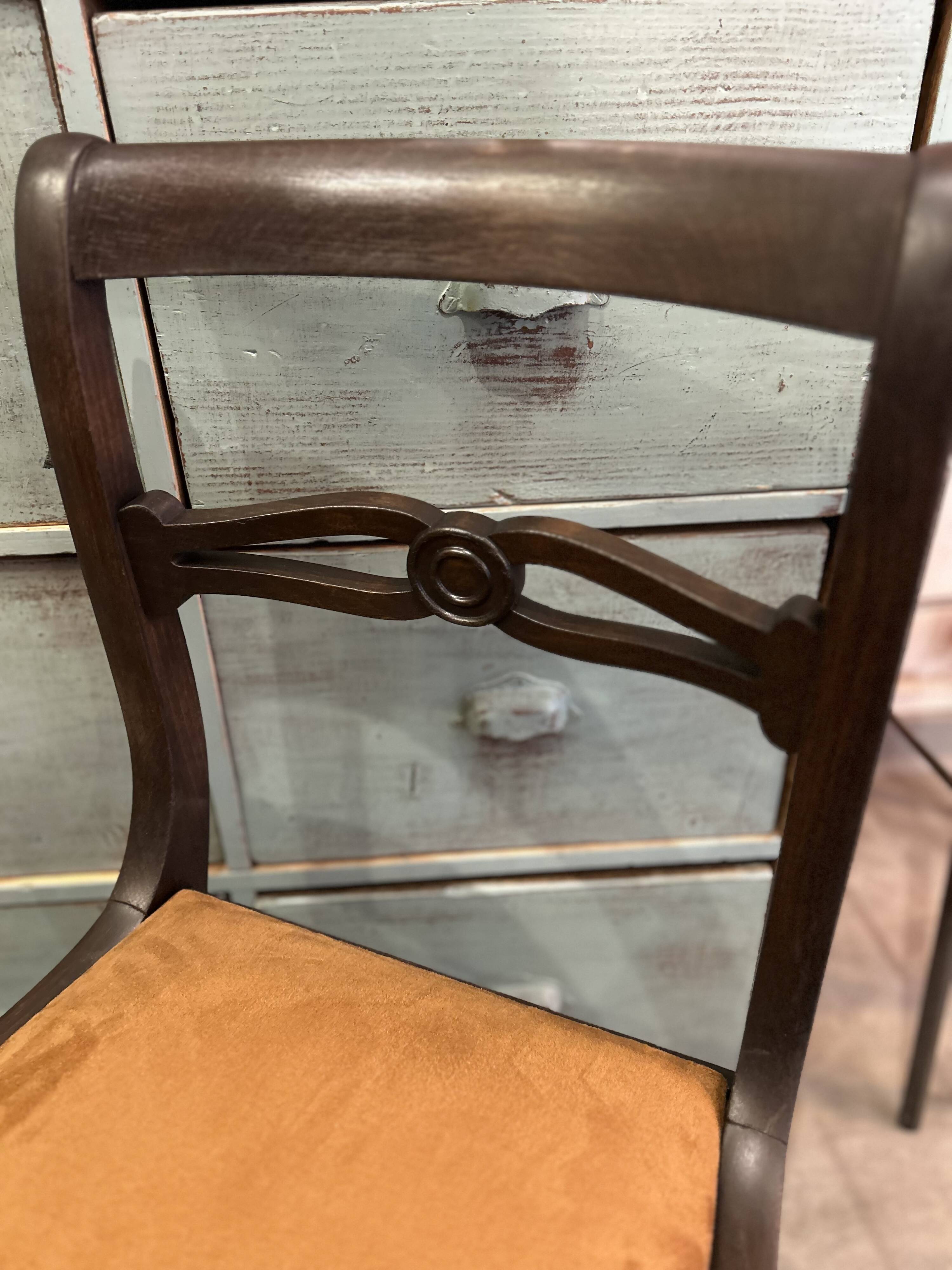 Pair of Regency style chairs from the 1940s.