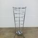 Chrome spiral tripod umbrella stand