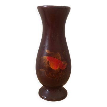 Lacquered wooden vase, Vietnam, 20th century.