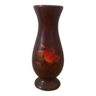 Lacquered wooden vase, Vietnam, 20th century.