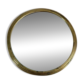 Plateau miroir doré vintage