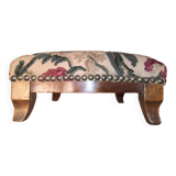 Rare et Ancien Repose-Pieds Tapissier Baroque Style Louis XV