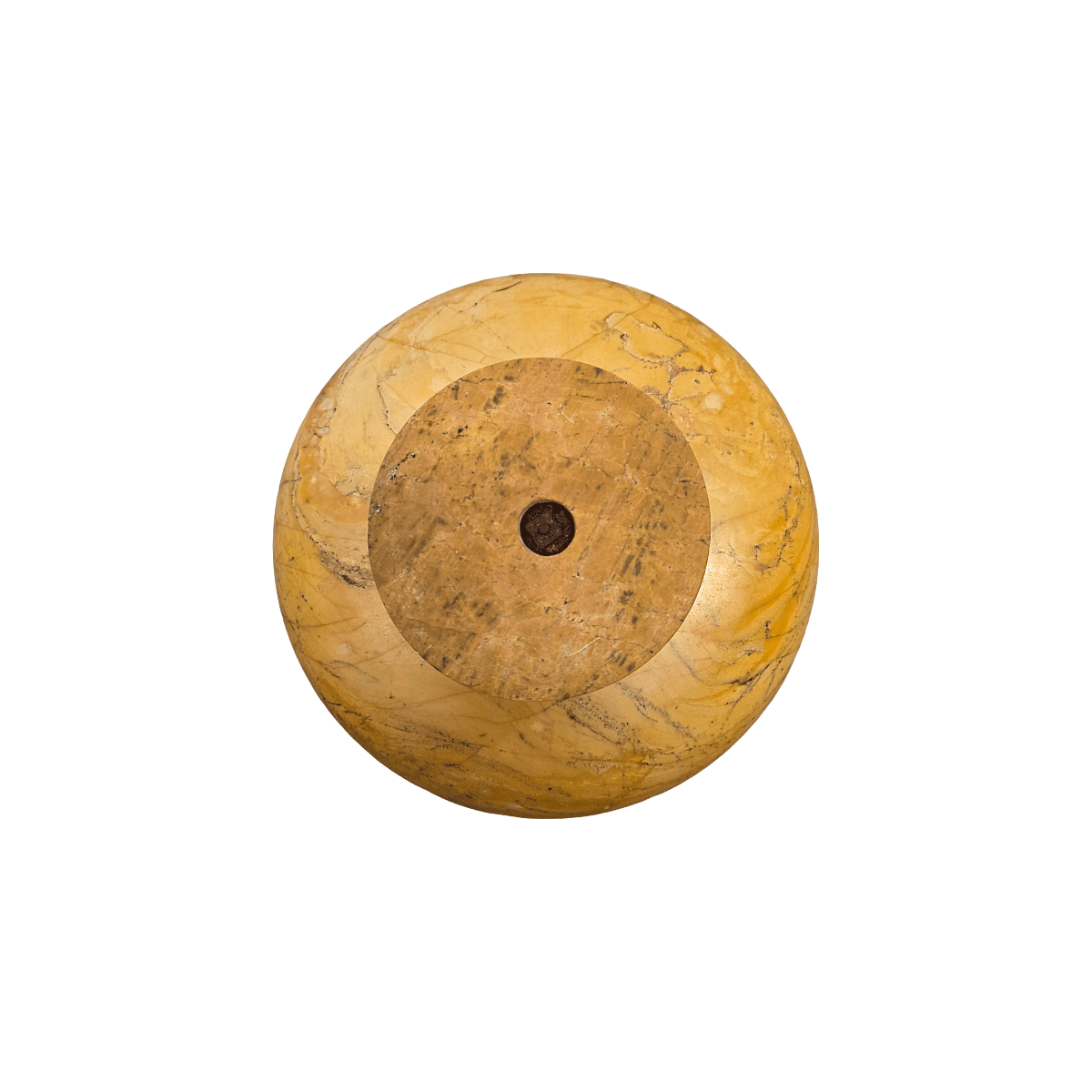 Grand Tour Giallo Siena Marble Tazza, late 1800s
